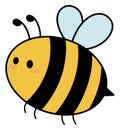 Hand-drawn simple and cute honeybee illustration Royalty Free Stock Photo